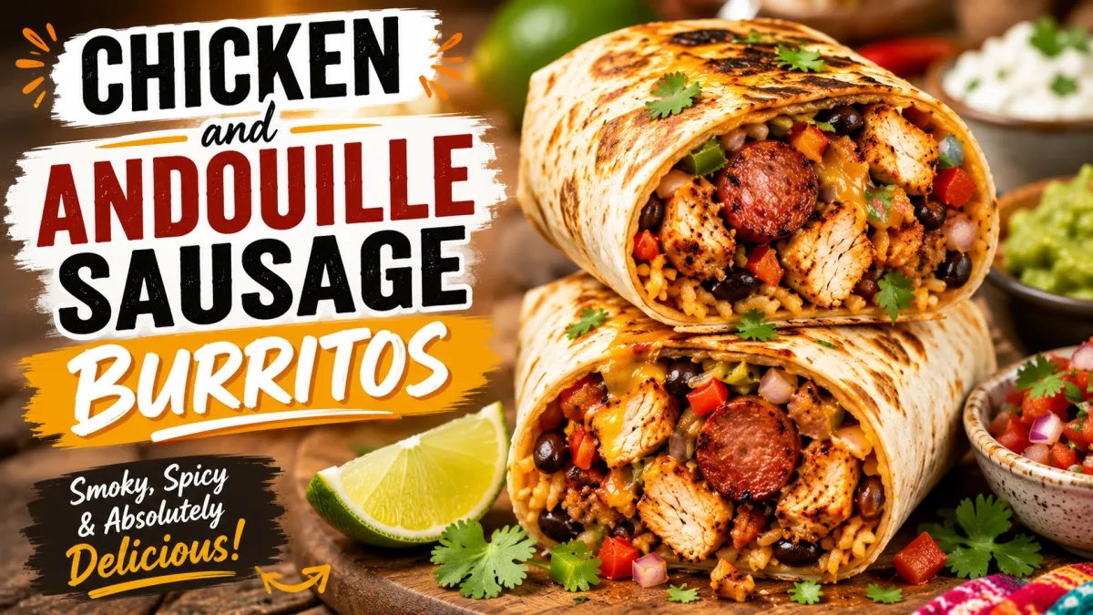 Chicken and Andouille Sausage Burritos