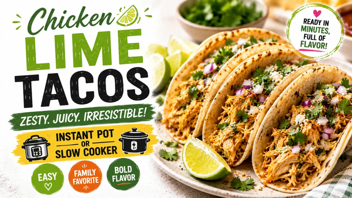 Chicken Lime Tacos (Instant Pot or Slow Cooker)