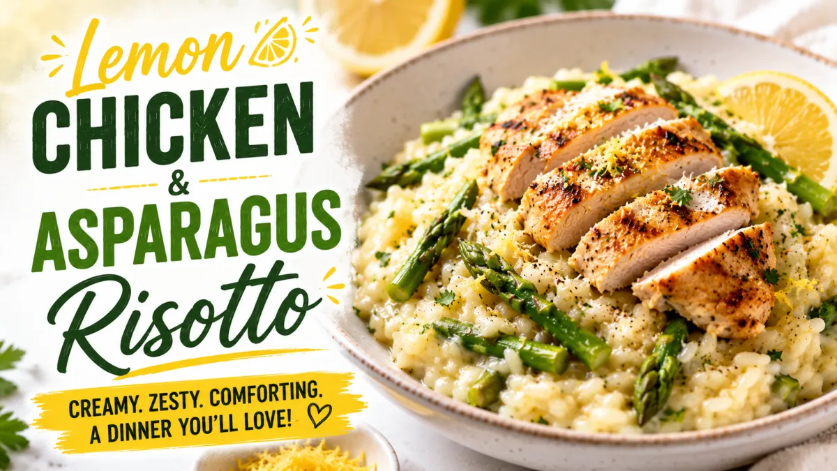 Lemon Chicken and Asparagus Risotto (Instant Pot or Stove Top)