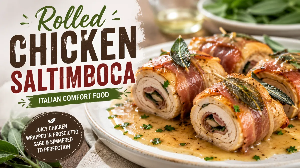 Rolled Chicken Saltimbocca